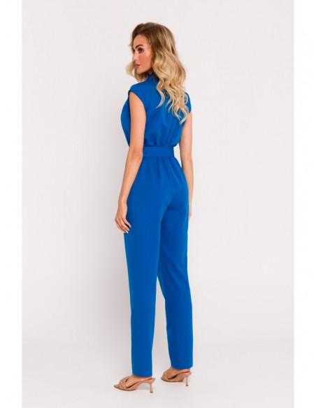 M780 Asymmetrical design jumpsuit - blue