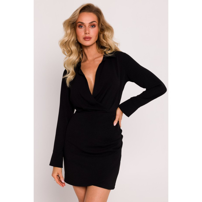 M783 Mini dress with a collar - black 2