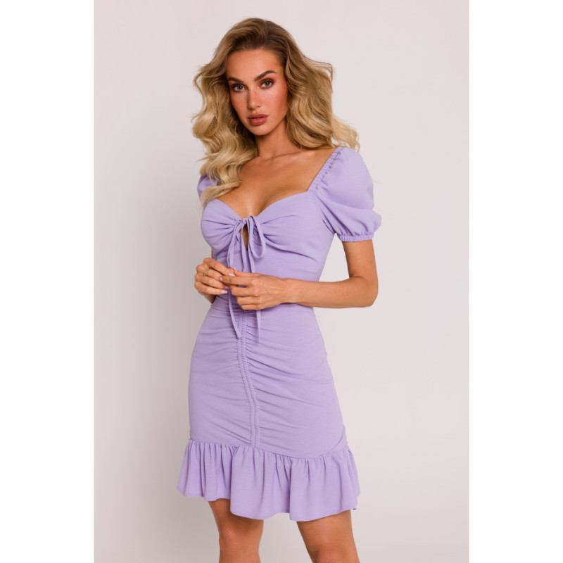 M784 Ruched mini dress - purple 2