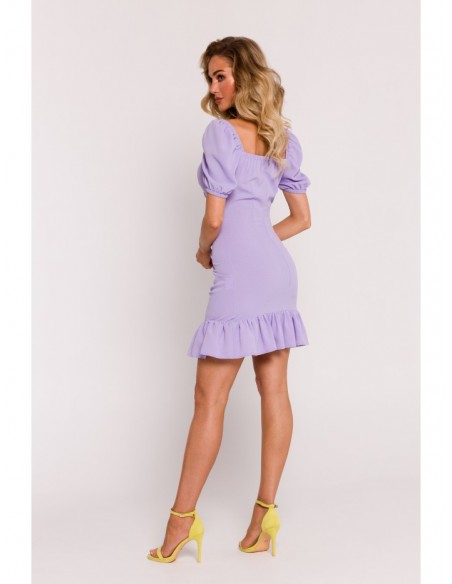 M784 Ruched mini dress - purple