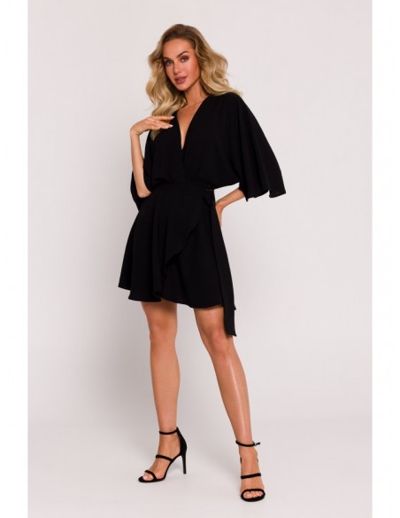 M785 Flared mini dress - black