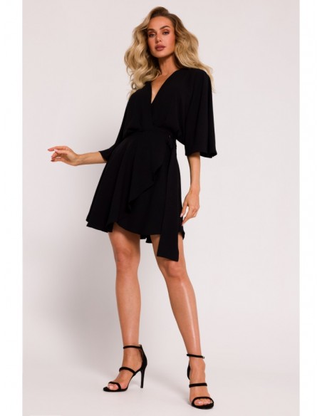 M785 Flared mini dress - black