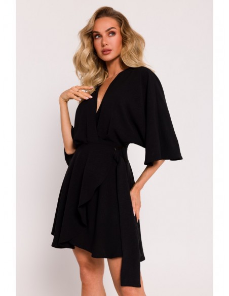 M785 Flared mini dress - black