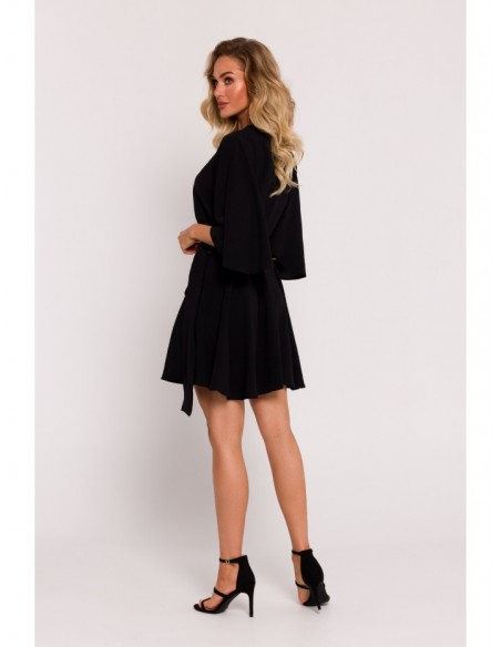 M785 Flared mini dress - black