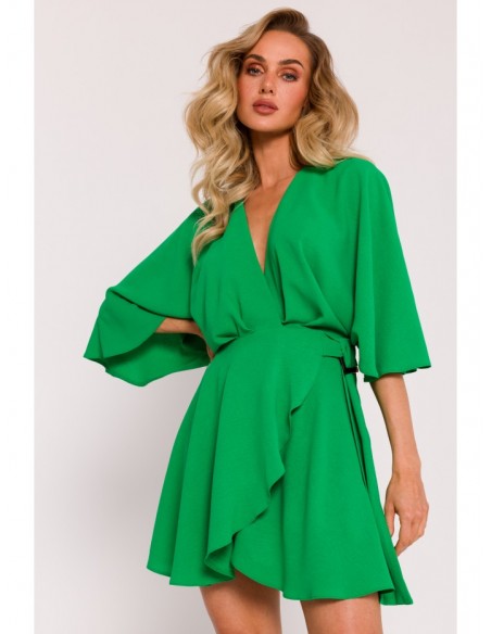 M785 Flared mini dress - green