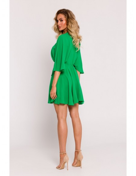 M785 Flared mini dress - green