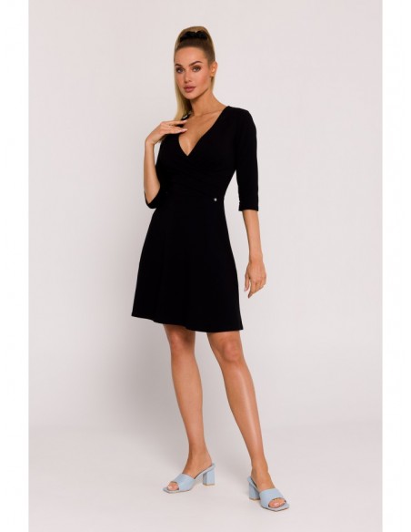 M786 Fit and flare mini dress - black