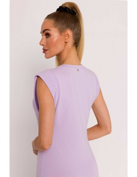 M787 Leg cutout tube dress - purple