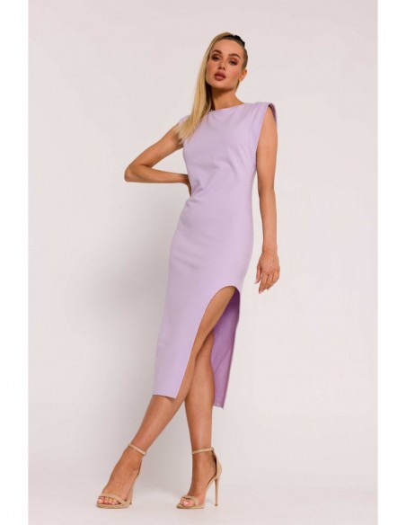 M787 Leg cutout tube dress - purple