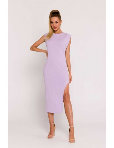 M787 Leg cutout tube dress - purple