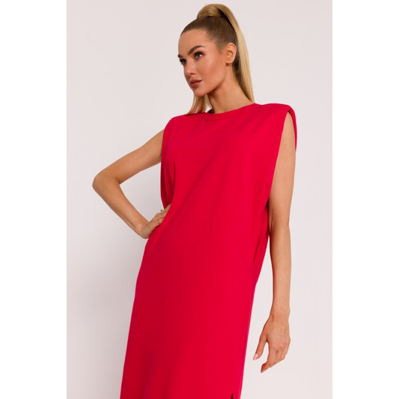 M790 Shoulder pad maxi dress - red 2
