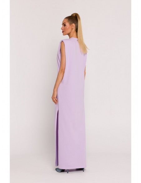 M790 Shoulder pad maxi dress - purple