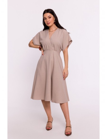 B278 Flared dress - beige