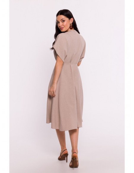 B278 Flared dress - beige