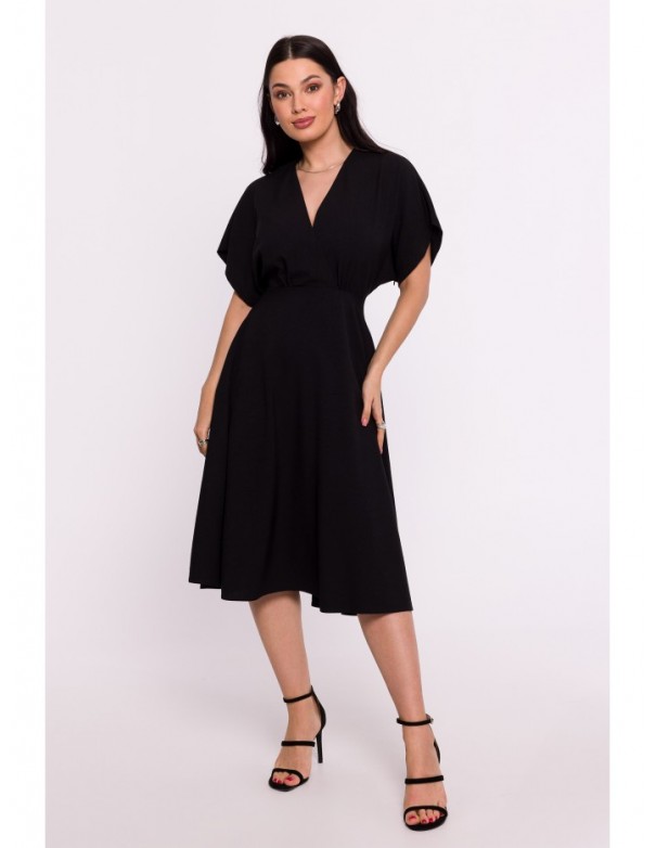 B278 Flared dress - black