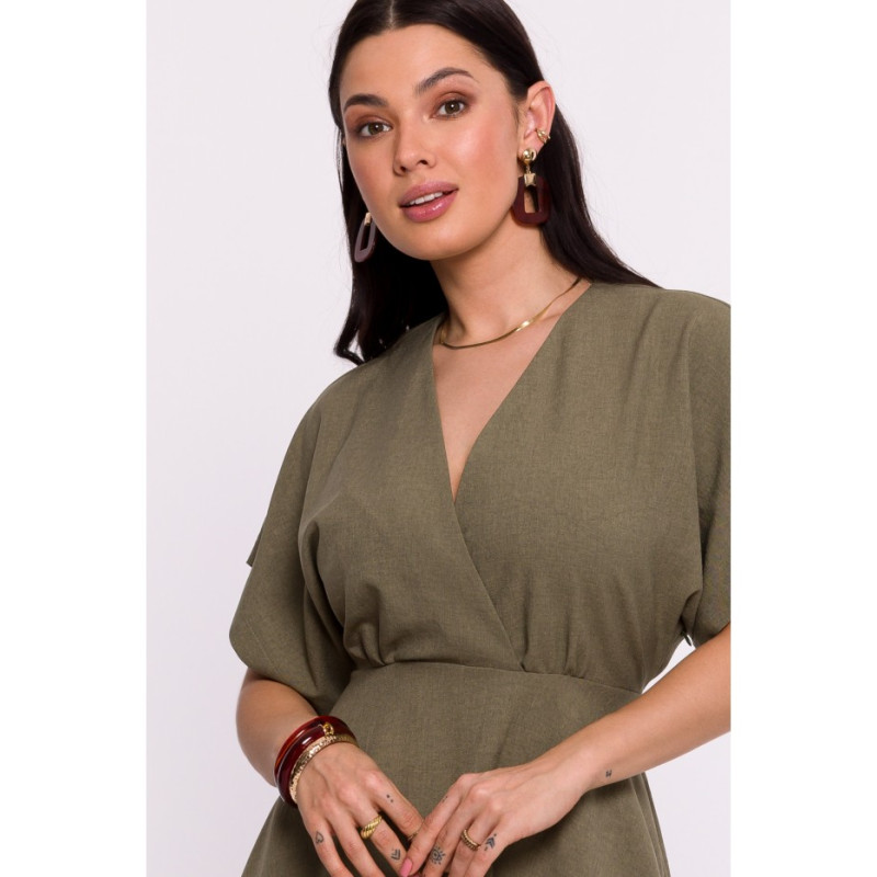 B278 Flared dress - olive green 2