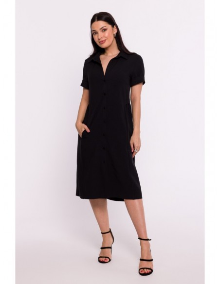 B282 Shirt dress - black