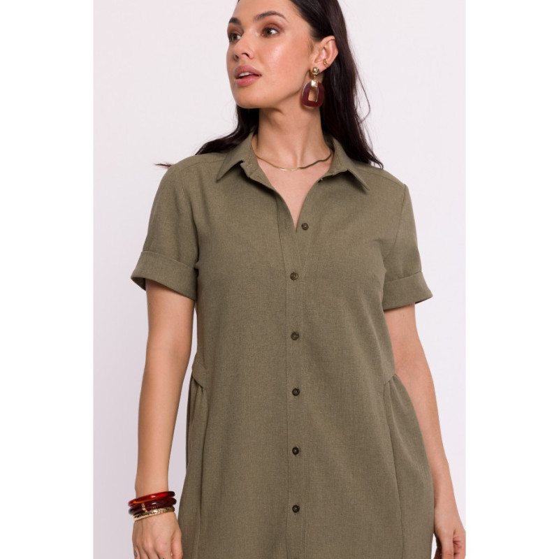 B282 Shirt dress - olive green 2