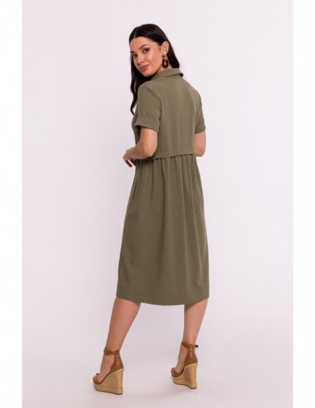 B282 Shirt dress - olive green