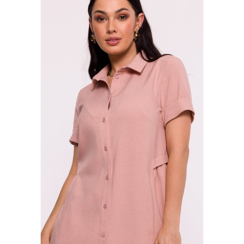 B282 Shirt dress - pink 2