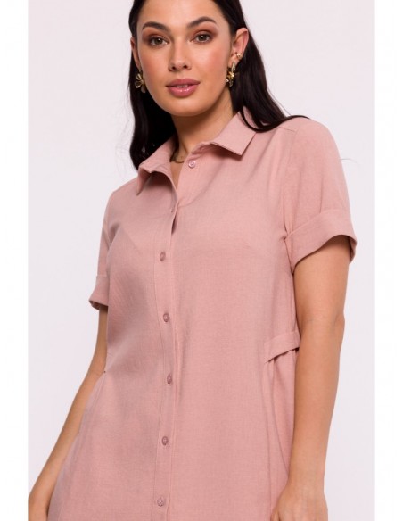 B282 Shirt dress - pink