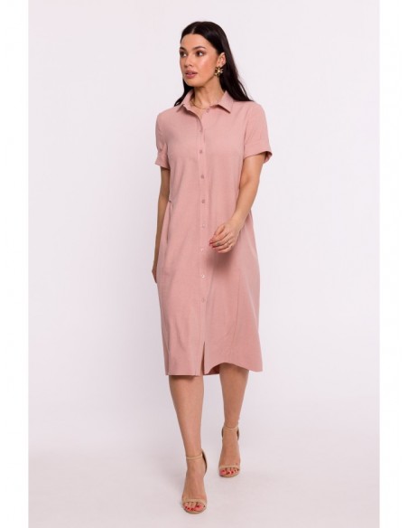 B282 Shirt dress - pink