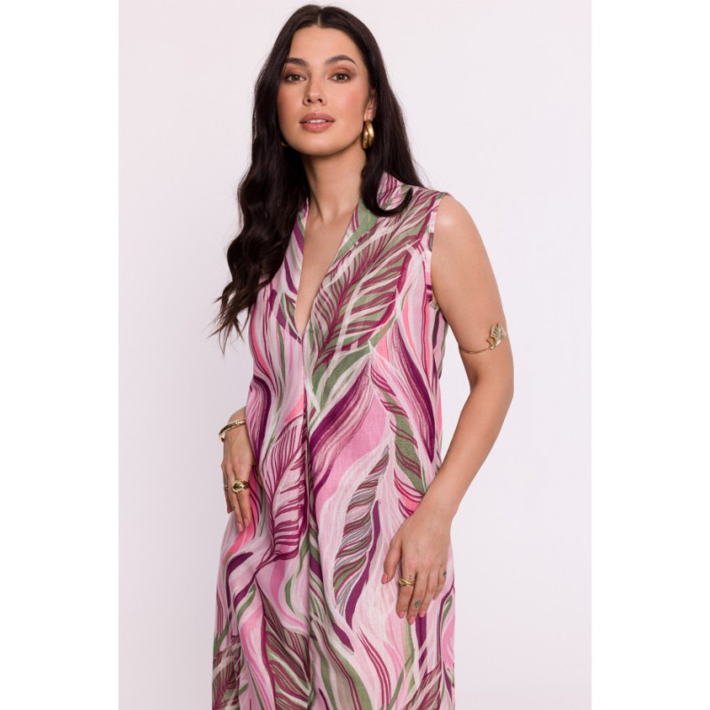 B283 Maxi print dress - model 1 2