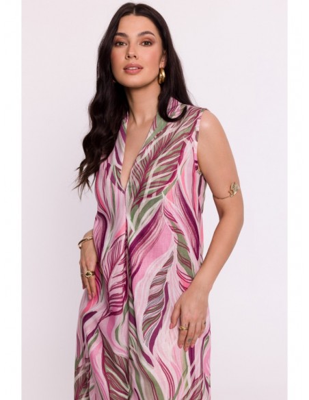 B283 Maxi print dress - model 1