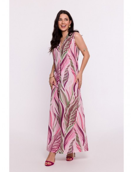 B283 Maxi print dress - model 1