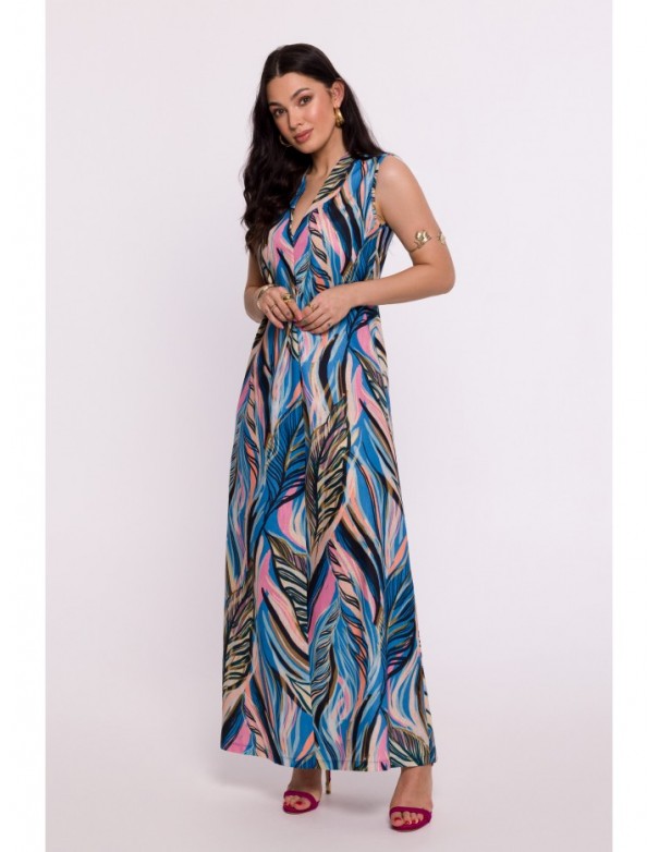 B283 Maxi print dress - model 2