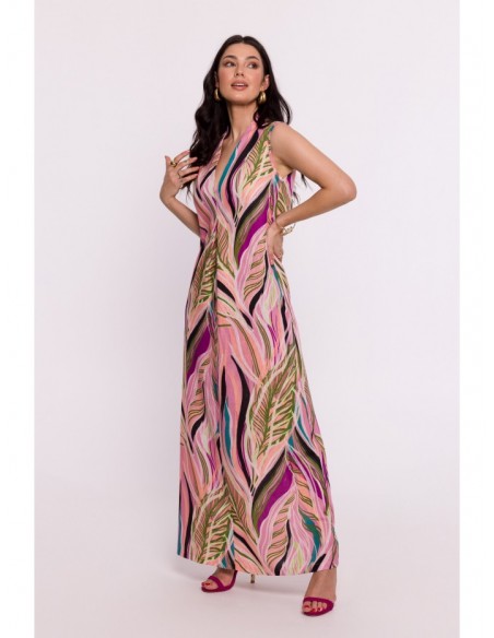 B283 Maxi print dress - model 3