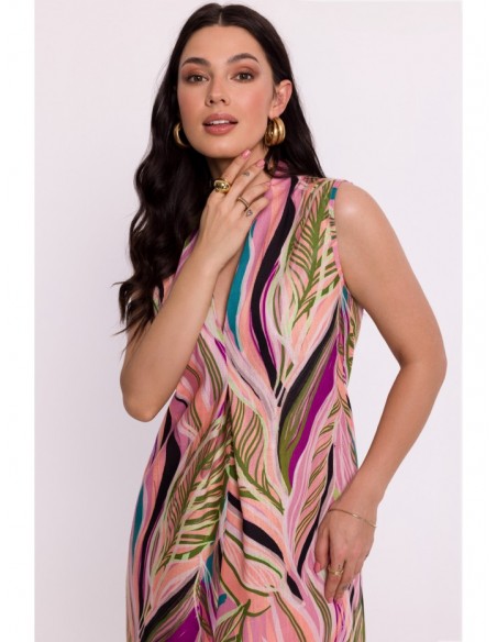 B283 Maxi print dress - model 3