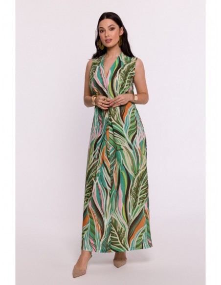 B283 Maxi print dress - model 4