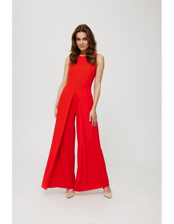 K184 Wide leg jumpsuit - coral