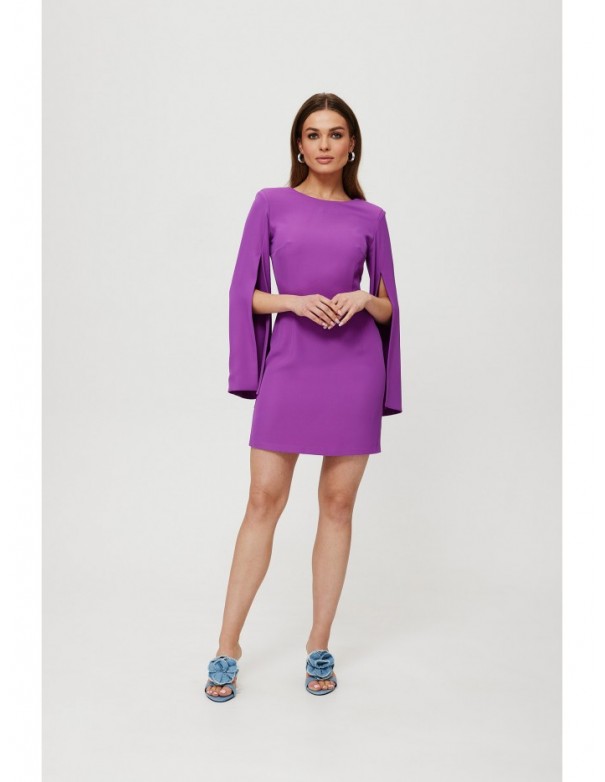 K190 Mini dress with split sleeves - lavender