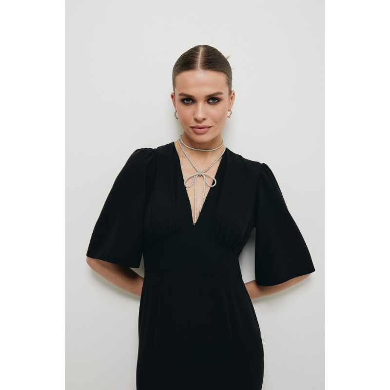 K195 Tied choker necklace - silver 2