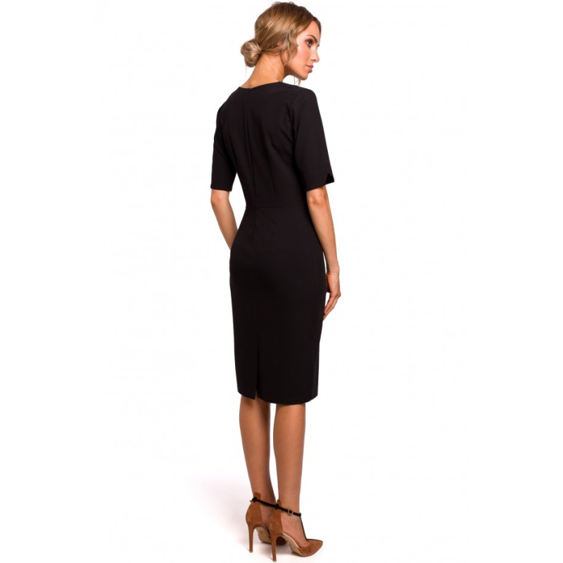 M455 V-neck dress - black 2