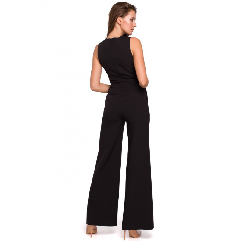 K029 Cross front jumpsuit - black 2