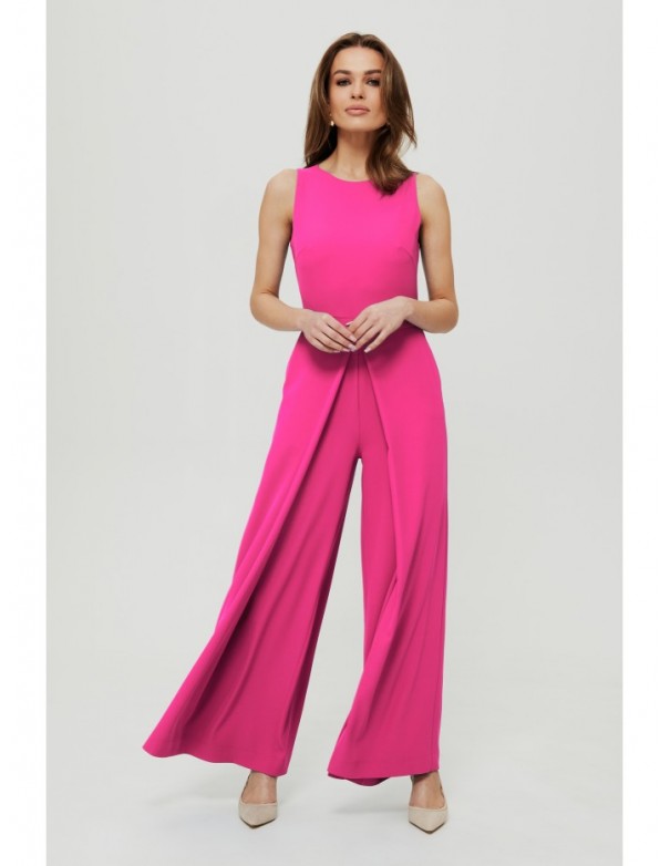 K184 Wide leg jumpsuit - fuchsia