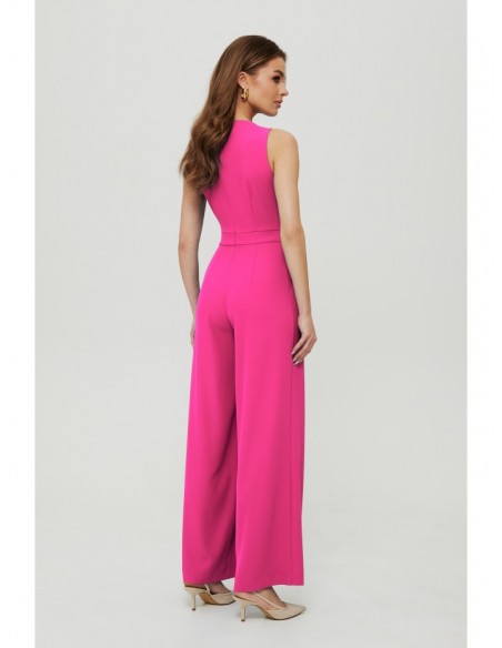 K184 Wide leg jumpsuit - fuchsia