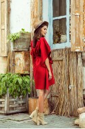  287-3 SOFIA Butterfly dress - red 