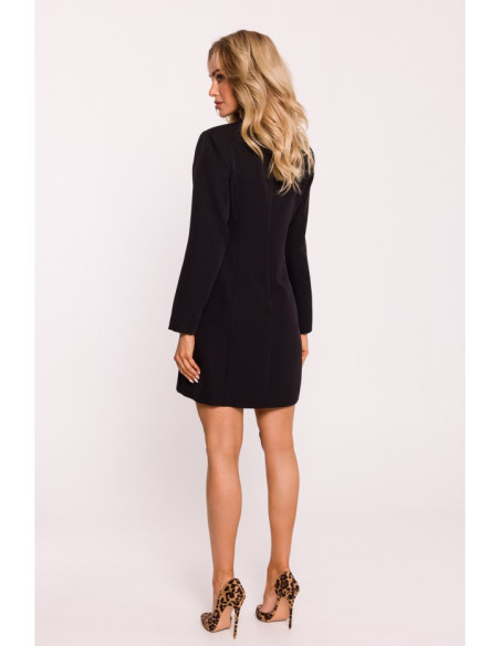 M793 Blazer dress with golden button - black