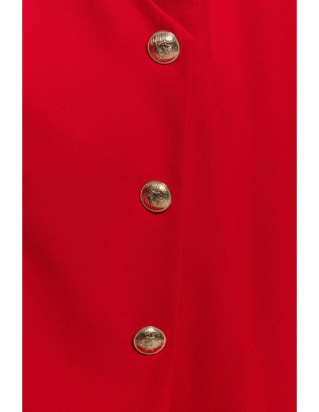 M793 Blazer dress with golden button - red