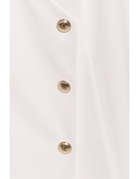 M793 Blazer dress with golden button - ecru