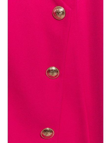 M793 Blazer dress with golden button - fuchsia