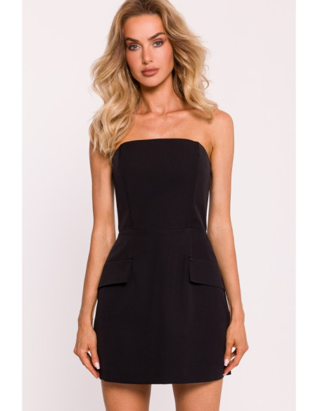 M794 Bustier mini dress - black