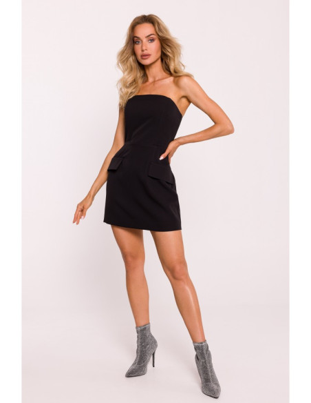 M794 Bustier mini dress - black