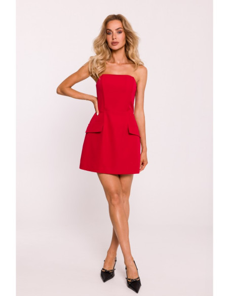 M794 Bustier mini dress - red