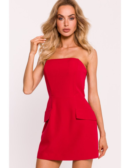 M794 Bustier mini dress - red