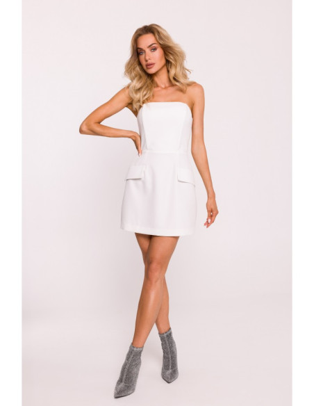 M794 Bustier mini dress - ecru